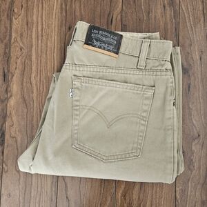 Vintage Levis White Tab Khaki Beige Pants Mens 31 Relaxed Fit 90s